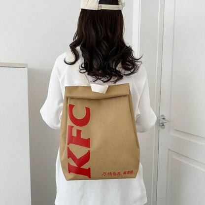 Trendy Fast Food Backpack for Playful and Spacious Bag for Everyone