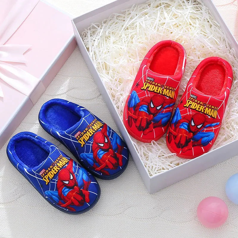 Spider-Man Kids Slippers for Soft Cotton Slippers for Indoor Use in Fall and Winter