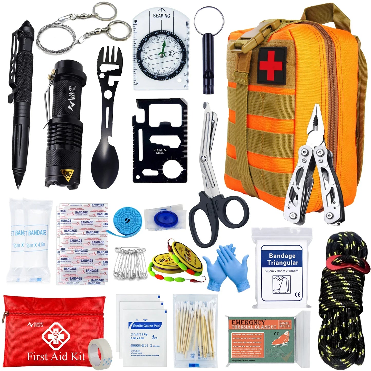 Tactical First Aid Kit for Compact and Complete for Caravans, Camping, and Survival Situations