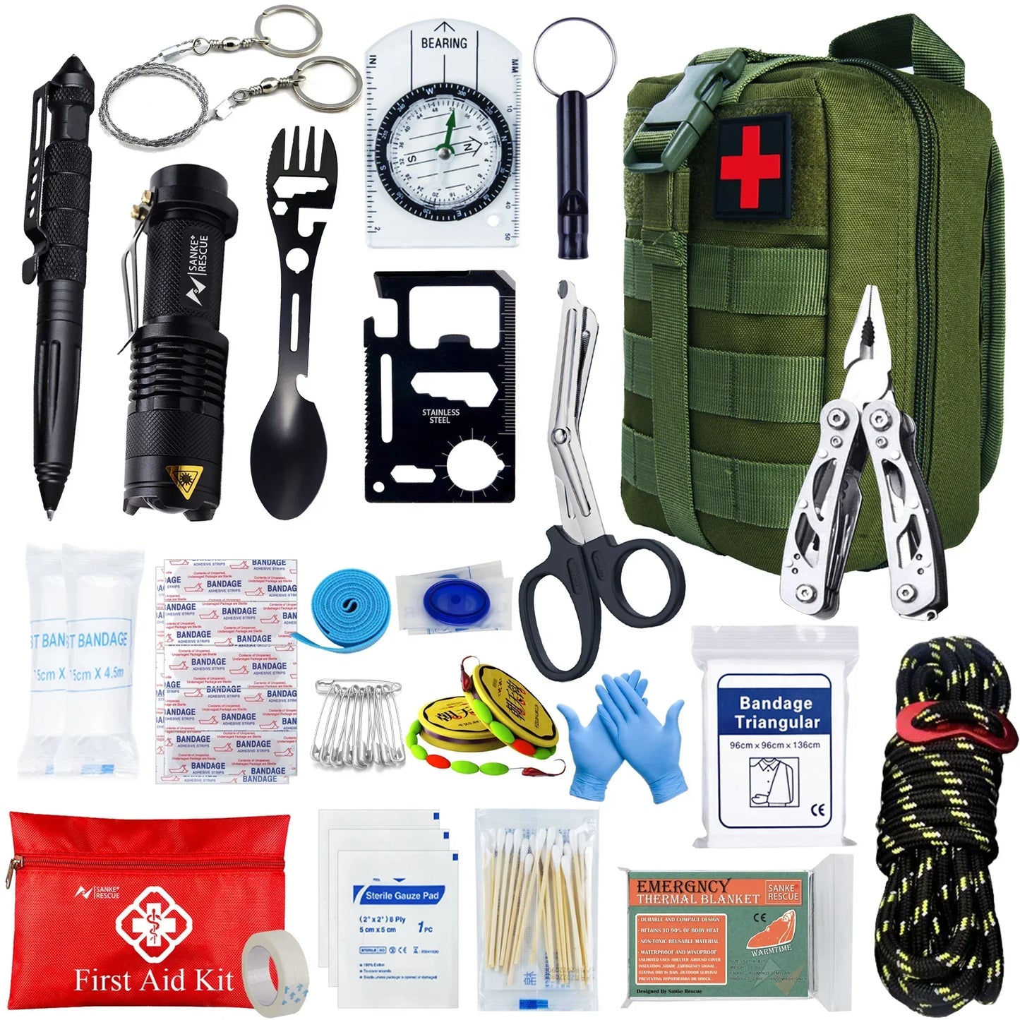 Tactical First Aid Kit for Compact and Complete for Caravans, Camping, and Survival Situations