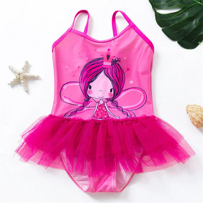 Girls' Swim Outfit with Mermaid and Unicorn Designs for Perfect for Children Aged 4-8 Years