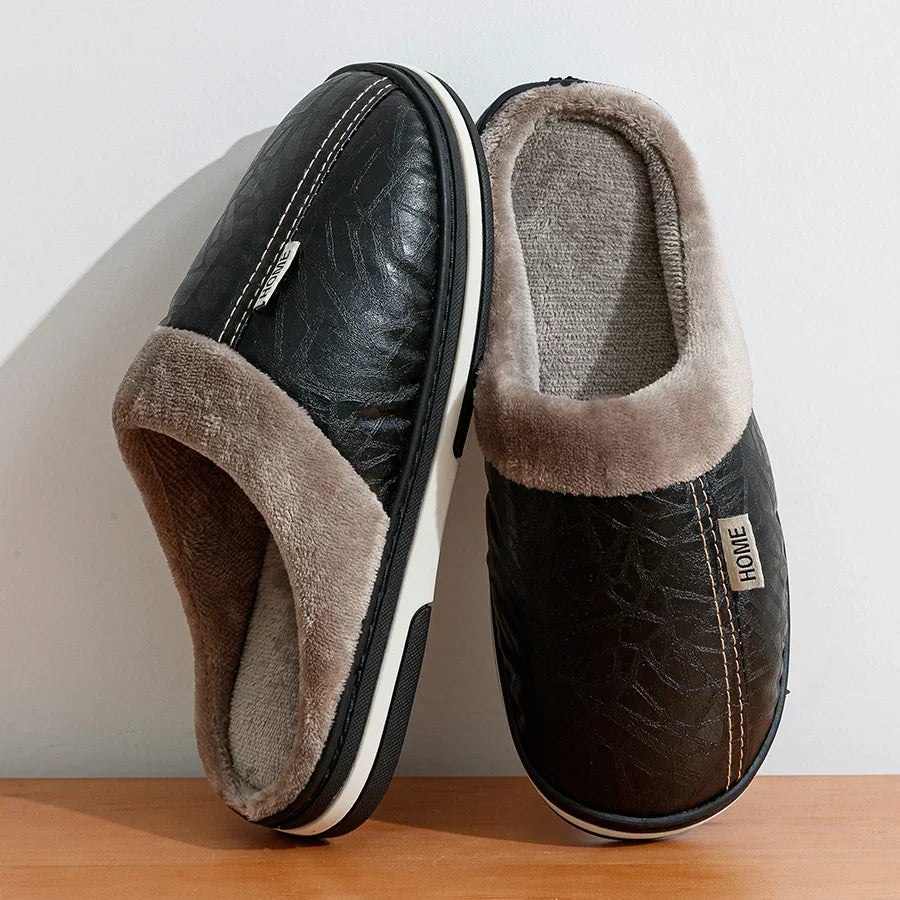 Warmstep Men's Slippers with Closed Heel for Soft and Comfortable