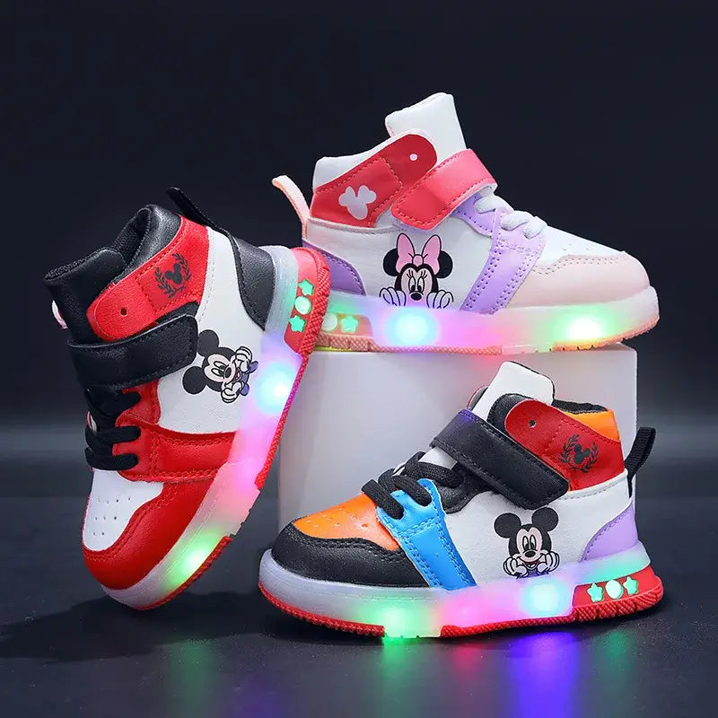 Shoes with Cute Disney LED Kids' Design for Joyful Adventures