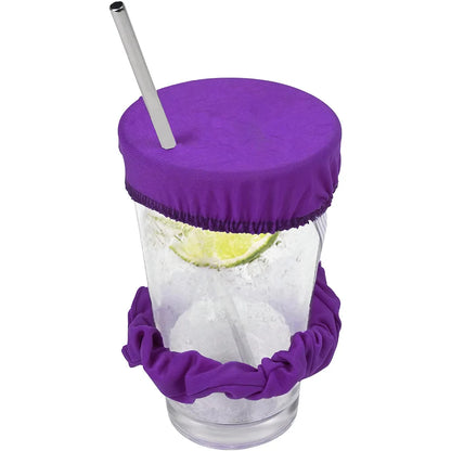 Cover with Elastic Drink Set for Secure Protective Cup Topper