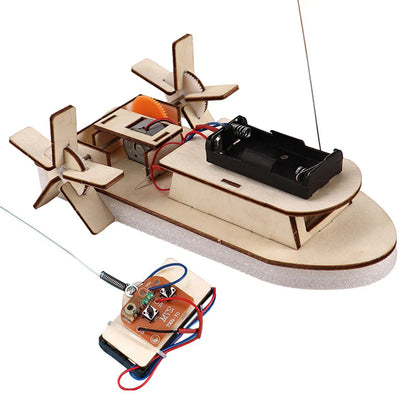 Educational Wooden DIY Boat for Build Your Own Electric Toy Boat