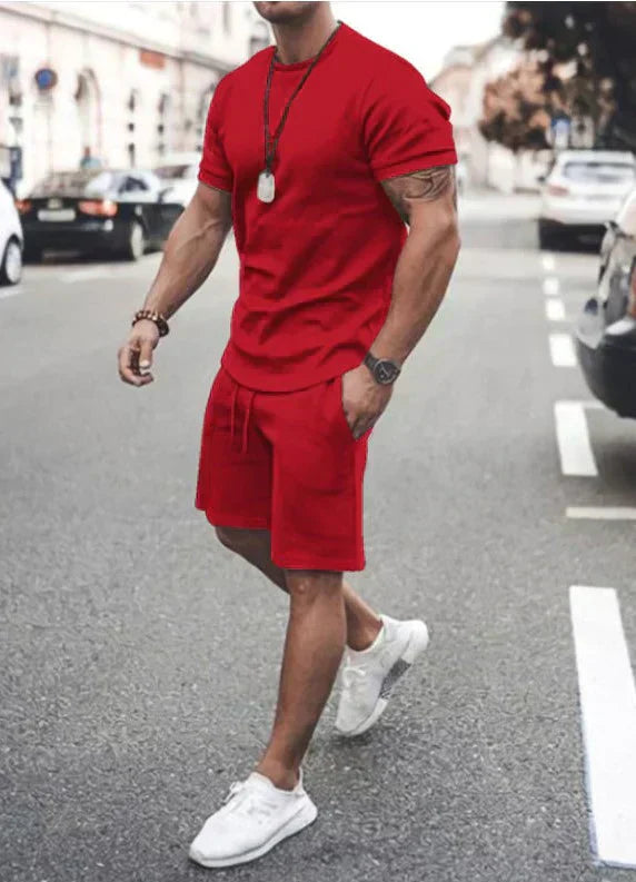 Set with Men's Summer T-Shirt and Shorts for Comfortable Style