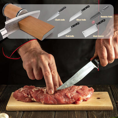 Rolling Knife Sharpener with Diamond Coating and Angle Guide for Precision Sharpening