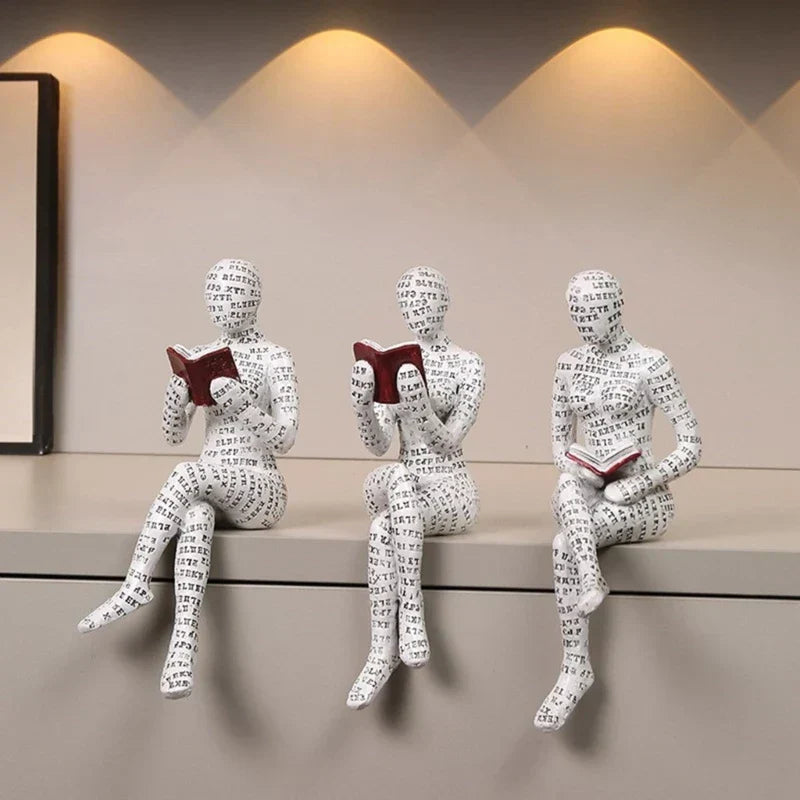 Decorative Figure with Reading Design for Inspiring and Stylish Interior Decoration