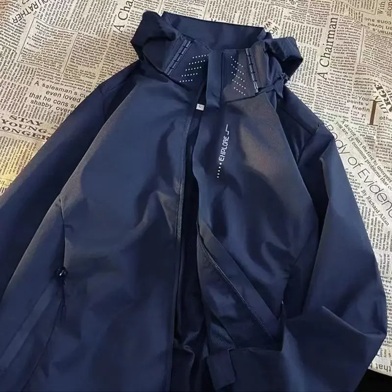 Men's Waterproof Windbreaker with Breathable Design for Lightweight, Protective and Practical