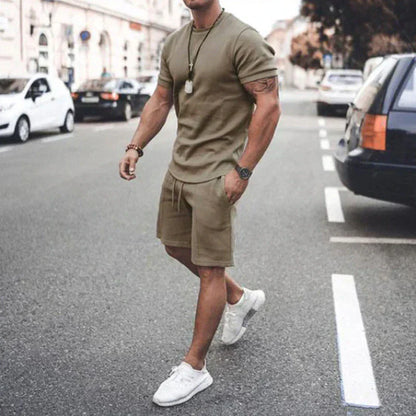 Set with Men's Summer T-Shirt and Shorts for Comfortable Style