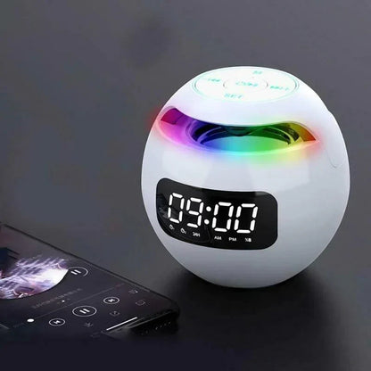 Night Light with Bluetooth Alarm Clock Speaker with LED and Digital Clock for Bedroom