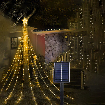 Lights Solar-Powered Christmas Tree for Dazzling Decoration for a Magical Christmas Experience