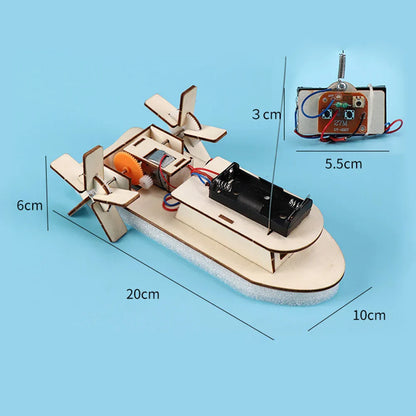 Educational Wooden DIY Boat for Build Your Own Electric Toy Boat