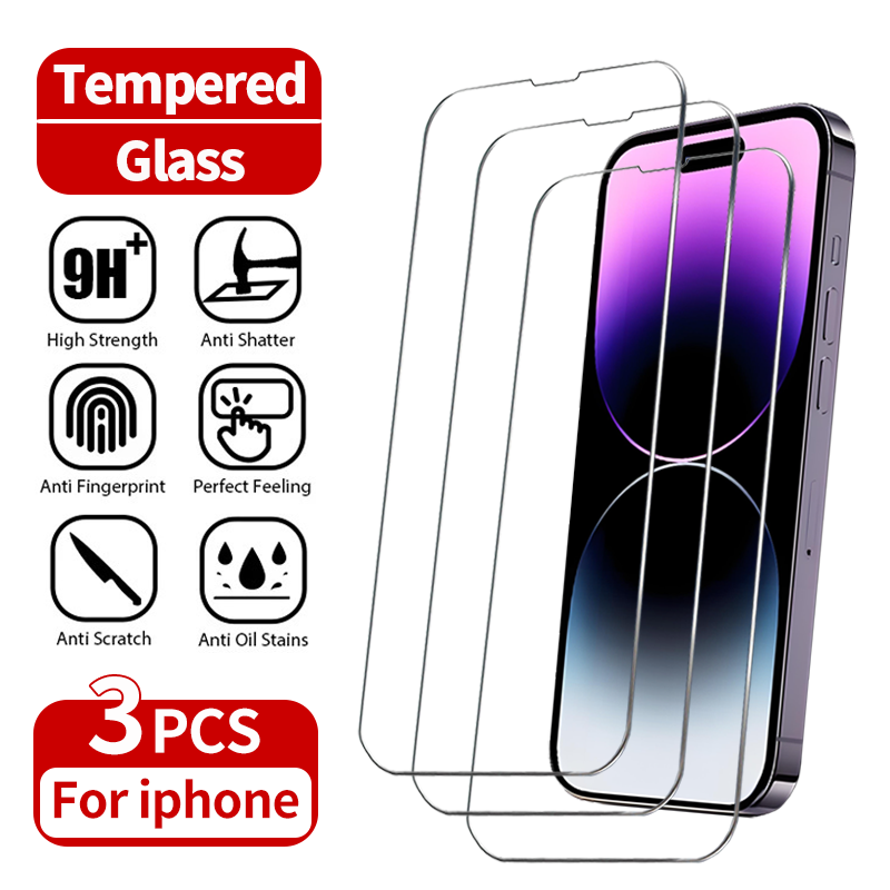 Glass with Iphone Tempered Screen Protector for Full Protection