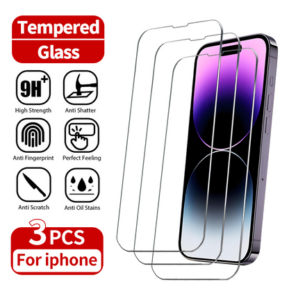 Glass with Iphone Tempered Screen Protector for Full Protection