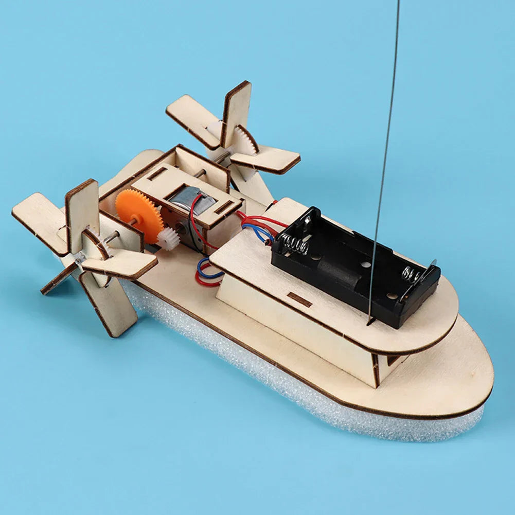 Educational Wooden DIY Boat for Build Your Own Electric Toy Boat