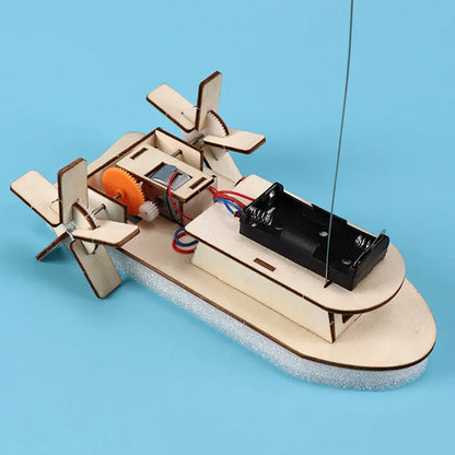 Educational Wooden DIY Boat for Build Your Own Electric Toy Boat