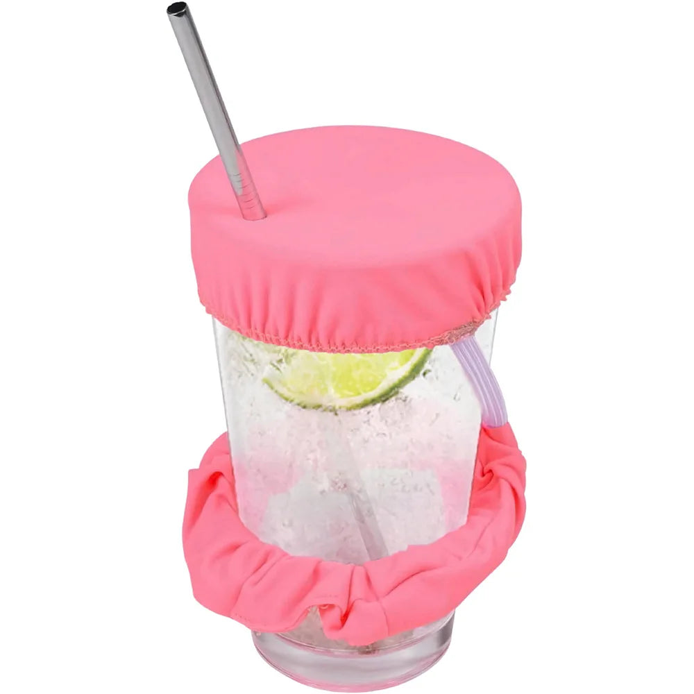 Cover with Elastic Drink Set for Secure Protective Cup Topper