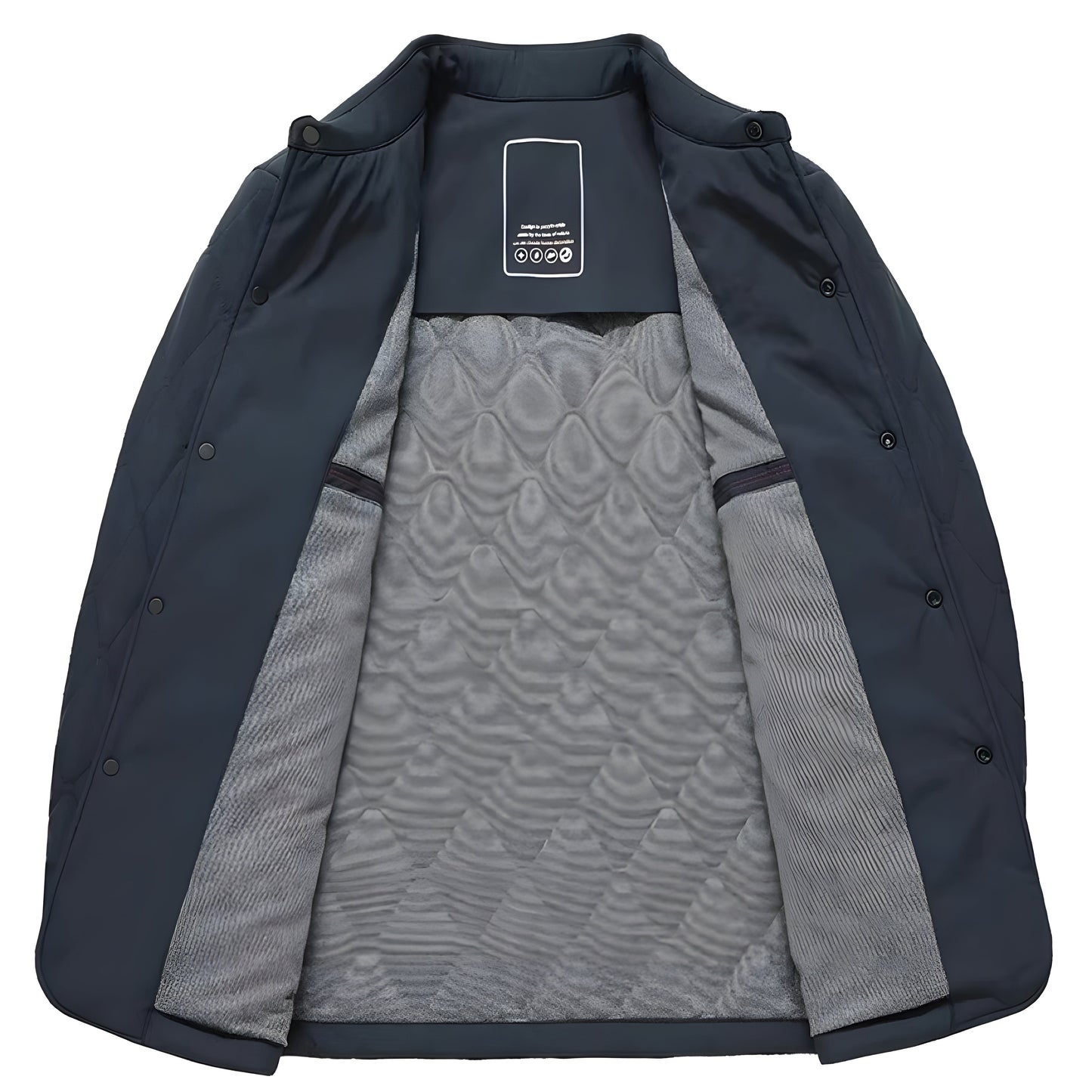 Men's Quilted Jacket with Diamond Pattern for Comfortable and Smart