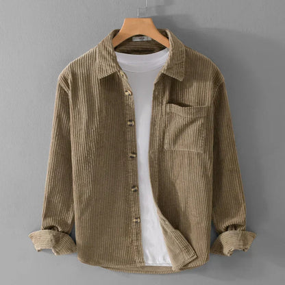 Men's Corduroy Shirt with Comfortable Fit and Timeless Style