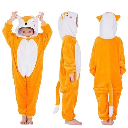 Unicorn Fleece Onesie for Cute Pajamas with Horn and Ears for Girls