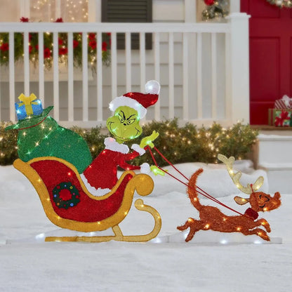 Grinch Christmas Decoration for Cheerful Garden Lighting for the Holidays