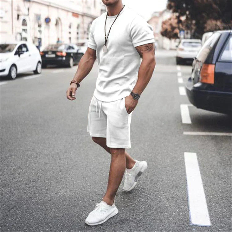 Set with Men's Summer T-Shirt and Shorts for Comfortable Style