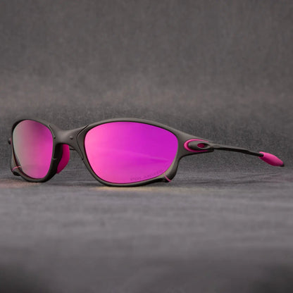 Sporty Polarised Sunglasses for Metallic Frame with Red Lenses