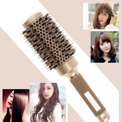 Brush with Professional Round Hair Set for Blow-Drying for Ceramic and Anti-Frizz