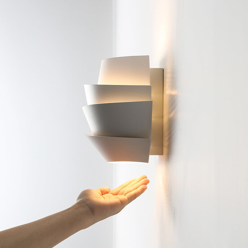Wall Lamp with Scandinavian Double Light Points Made of Iron