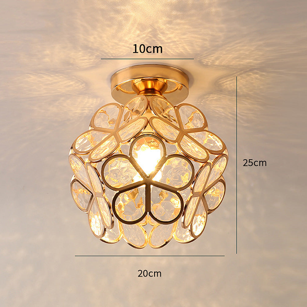 Glass with Ceiling Lamp with Floral Design for Warm and Stylish Indoor Lighting