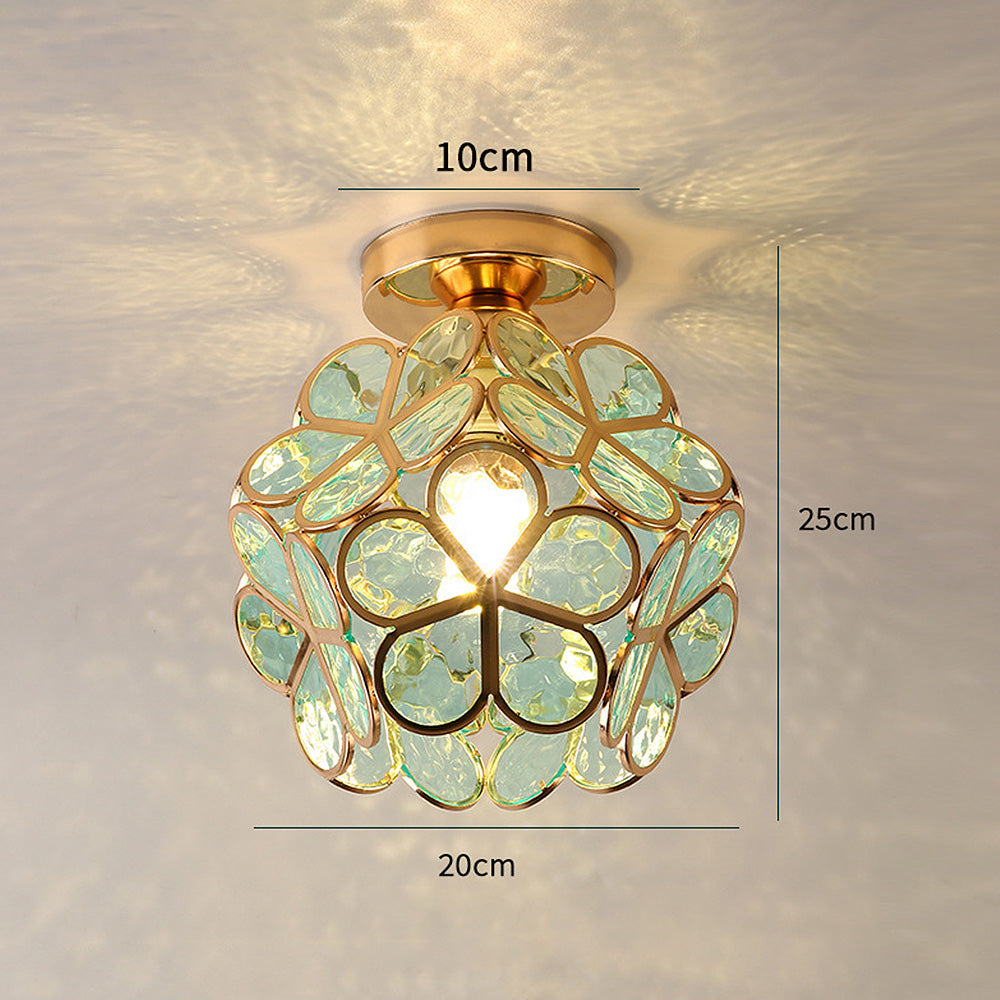 Glass with Ceiling Lamp with Floral Design for Warm and Stylish Indoor Lighting