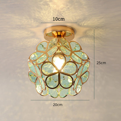 Glass with Ceiling Lamp with Floral Design for Warm and Stylish Indoor Lighting