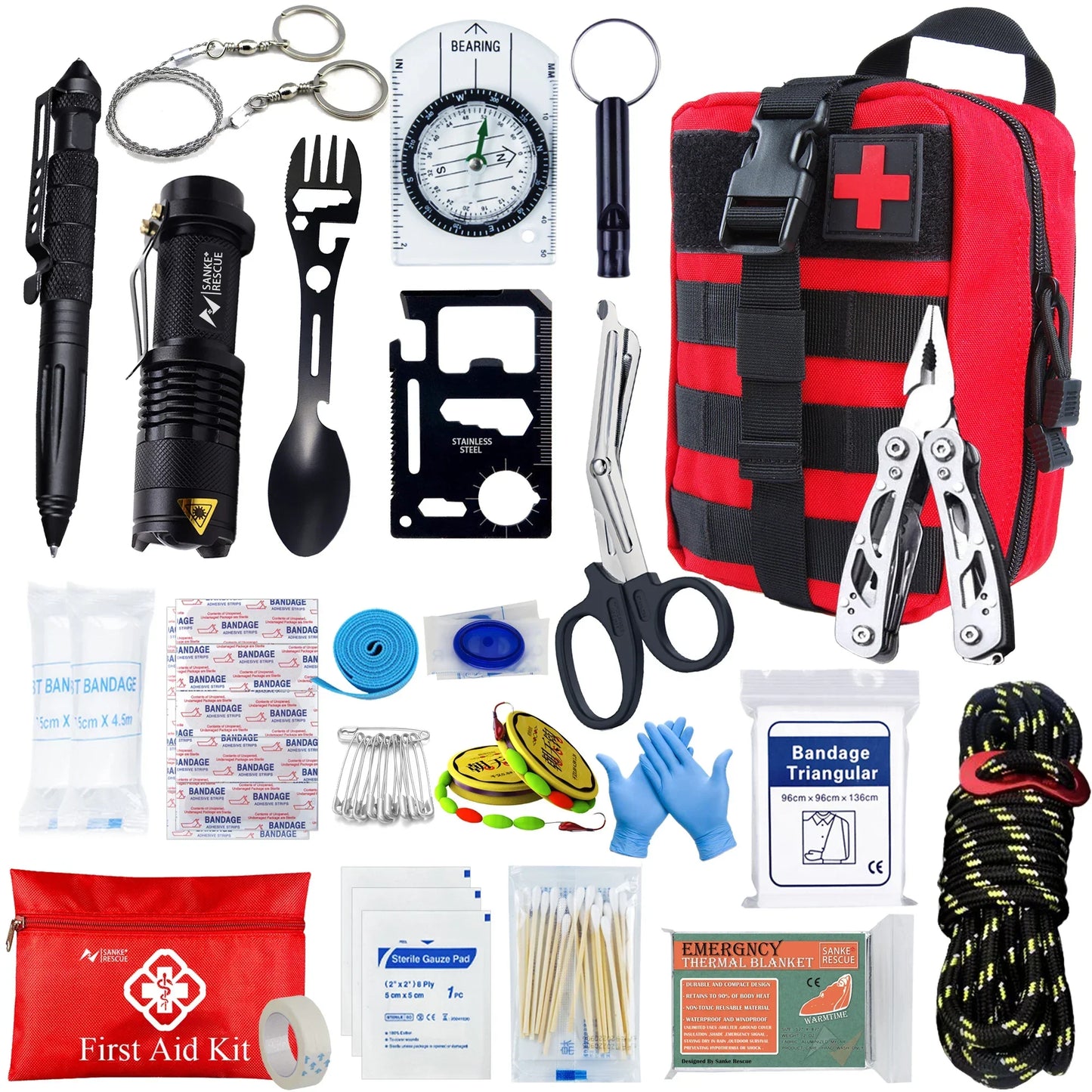 Tactical First Aid Kit for Compact and Complete for Caravans, Camping, and Survival Situations