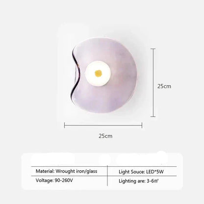 Glass Wall Lamp with Organic Design for Atmospheric and Modern Lighting