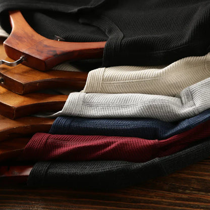 Minimalist Henley with Waffle Structure for Breathable, Comfortable and Smart