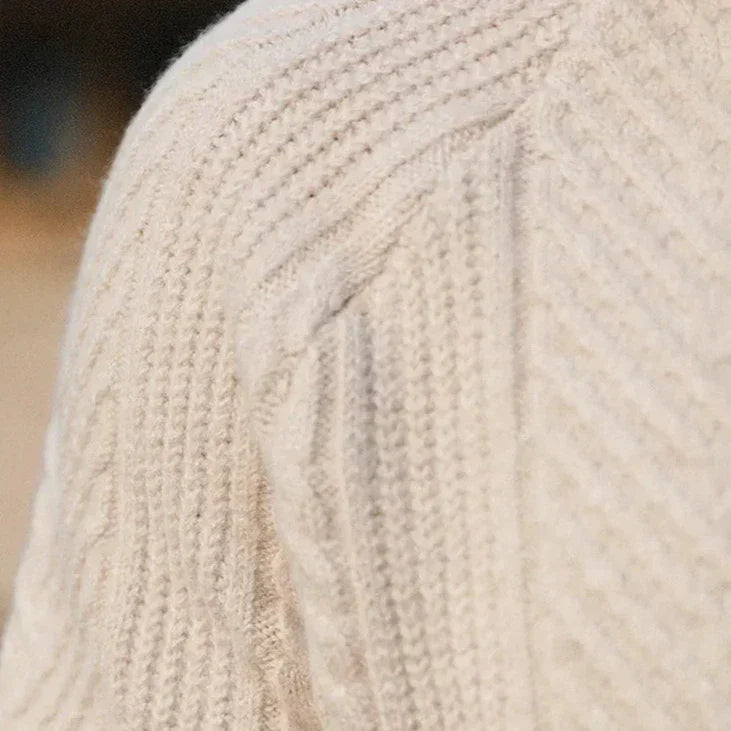 Men's Knitted Jumper with Textured Pattern and Slim Fit with Comfort, Style, and Versatility