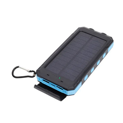 Portable Solar Power Bank with Fast Charging and Dual LED Torch for Outdoor