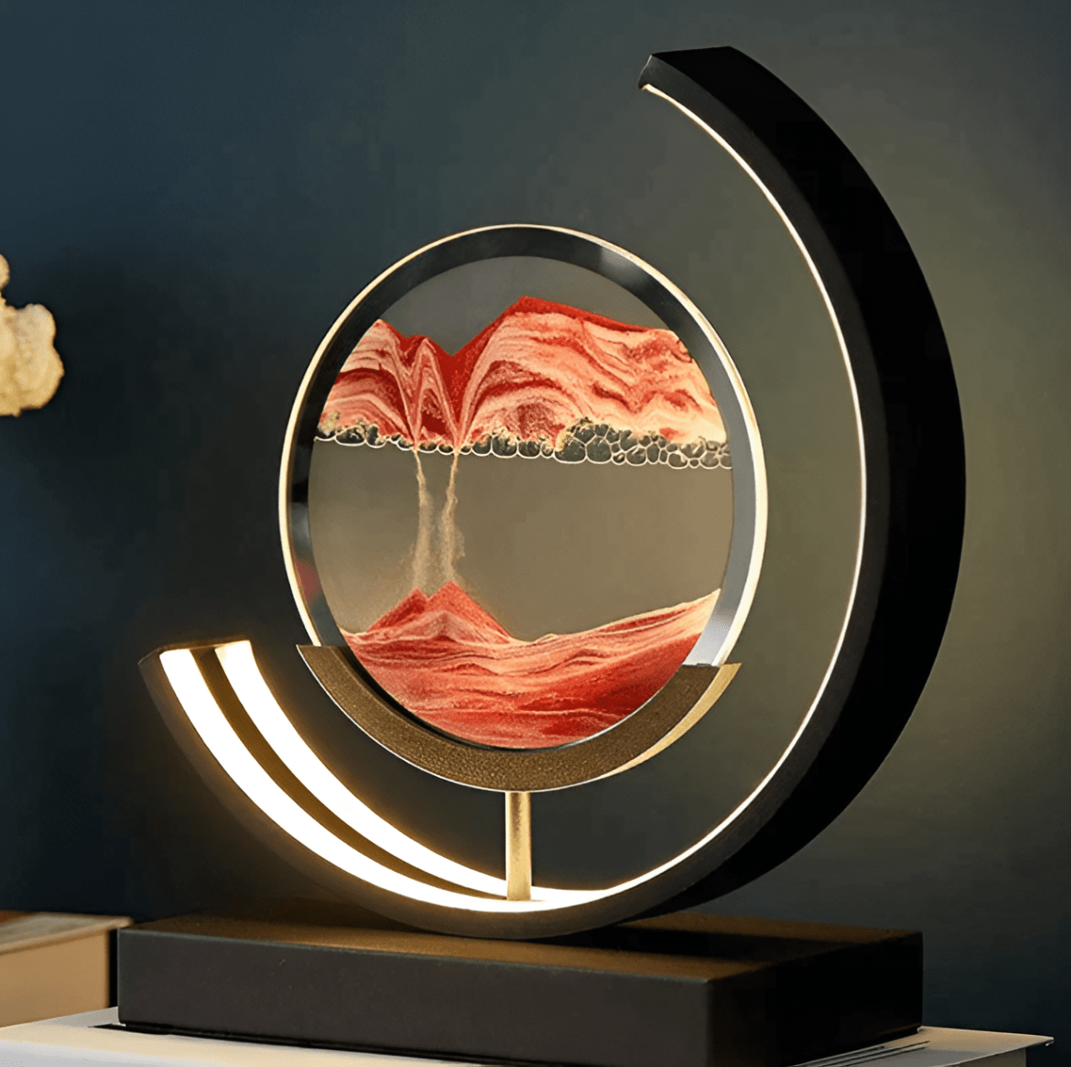Lamp with Sand Moving Sand and Dimmable LED Lighting for a Relaxing Atmosphere