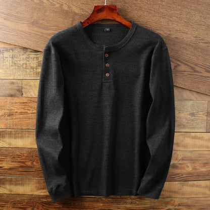 Minimalist Henley with Waffle Structure for Breathable, Comfortable and Smart