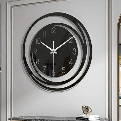 Clock with Modern Wall Minimalist Circle Design and Silent Movement