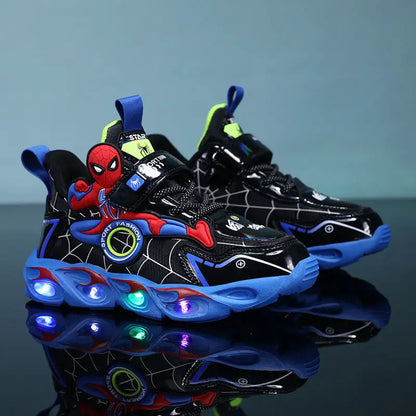 Sneakers with Light-Up Superhero Design for Kids for Stylish and Functional