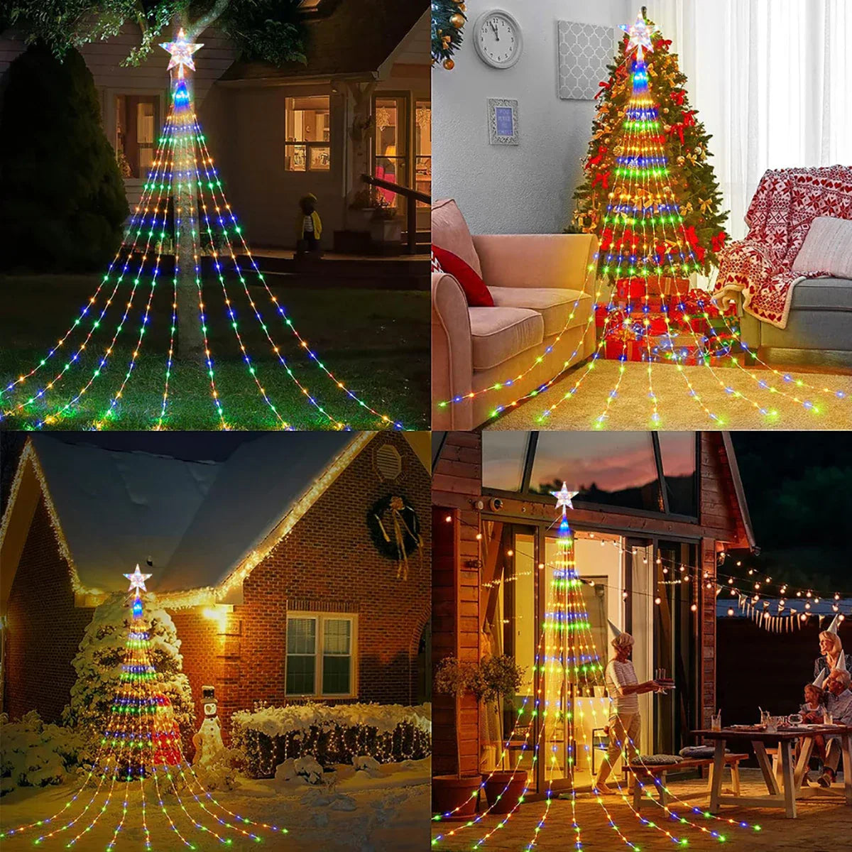 Lights Solar-Powered Christmas Tree for Dazzling Decoration for a Magical Christmas Experience