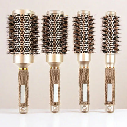 Brush with Professional Round Hair Set for Blow-Drying for Ceramic and Anti-Frizz