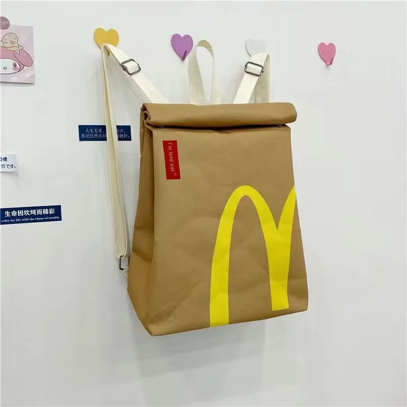 Trendy Fast Food Backpack for Playful and Spacious Bag for Everyone