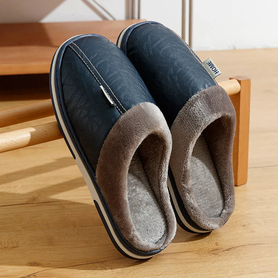 Warmstep Men's Slippers with Closed Heel for Soft and Comfortable