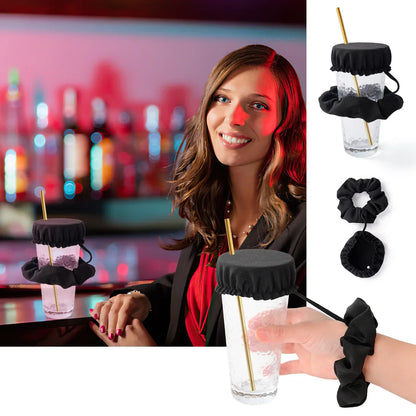 Cover with Elastic Drink Set for Secure Protective Cup Topper