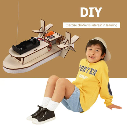 Educational Wooden DIY Boat for Build Your Own Electric Toy Boat