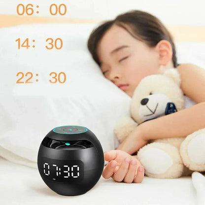 Night Light with Bluetooth Alarm Clock Speaker with LED and Digital Clock for Bedroom