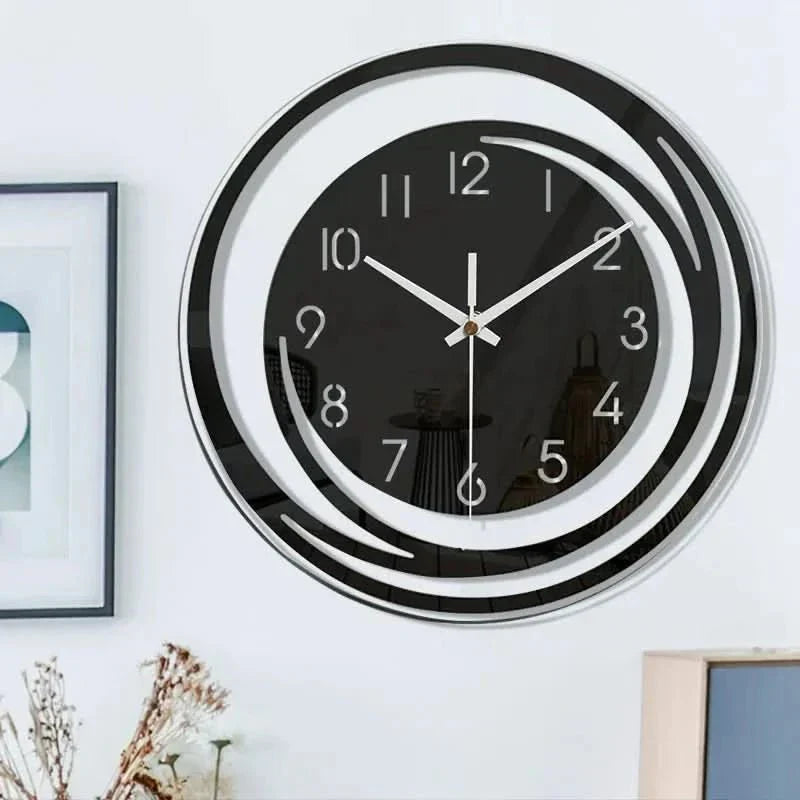 Clock with Modern Wall Minimalist Circle Design and Silent Movement
